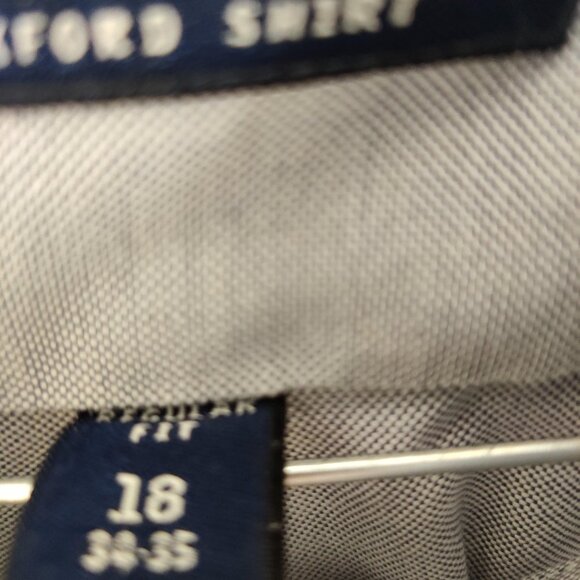 [EUC] Stafford Essentials Blue Dress Shirt - SZ 18 - Picture 3 of 8
